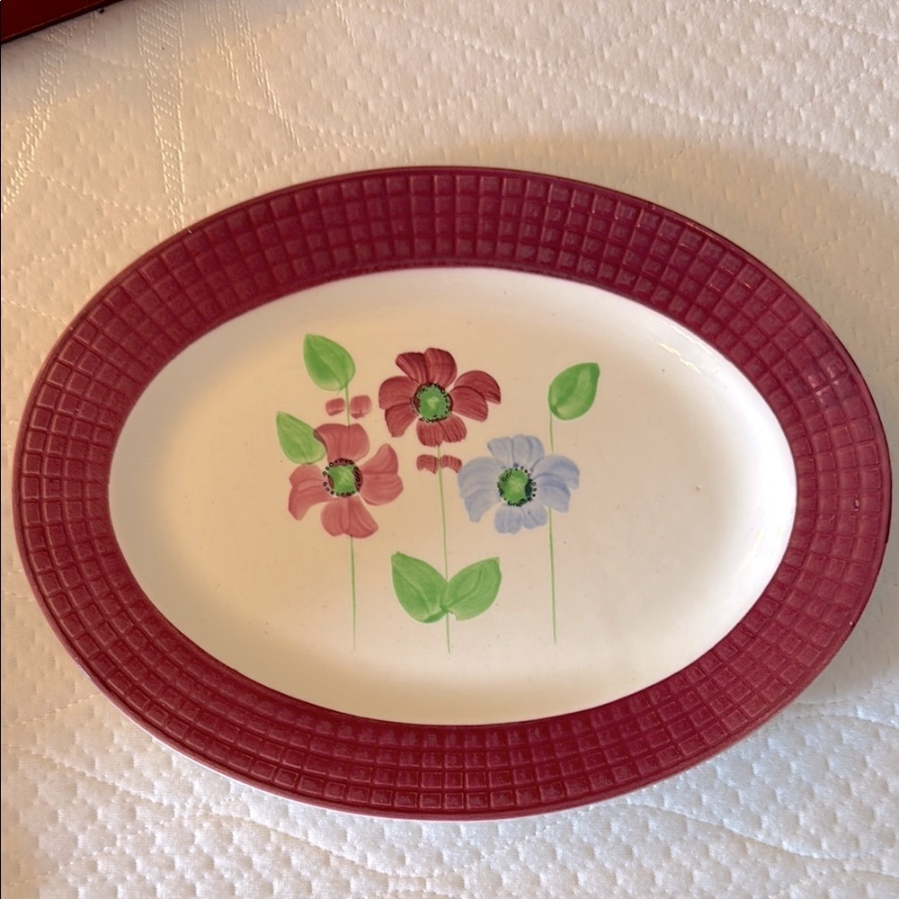 Vintage hand painted platter